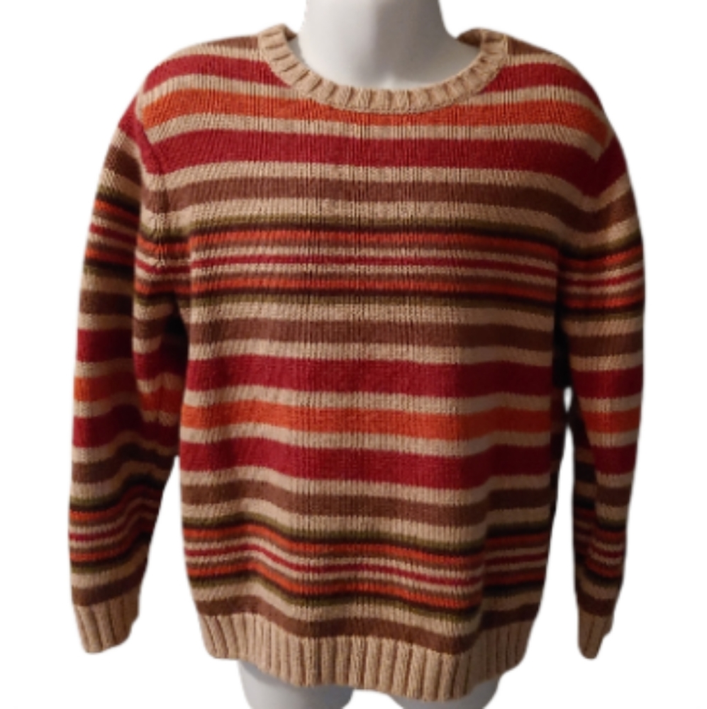 Janie And Jack Fall Harvest Striped Pullover Sweater Size 5 5T